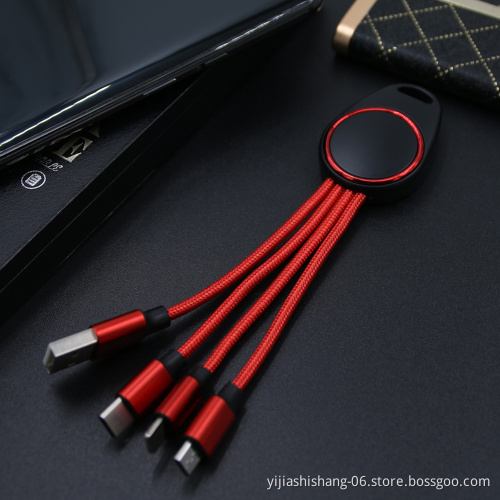 Custom Promotional Items 3 in 1 LED Light up Logo USB Charging Cable with CE ROHS Certificates